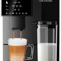 Cecotec Cafetière Superautomatique Cremmaet Compactccino. 1350 W, Thermoblock, Pompe à Pression de 19 bars, Système Plug&Play, Réservoir de Café avec Moulin Intégré, Nettoyage Automatique