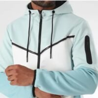 Ensemble De Survetement 0209 Turquoise Blanc - Image 3