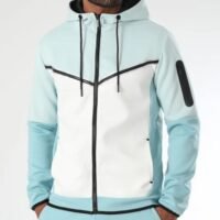 Ensemble De Survetement 0209 Turquoise Blanc - Image 4