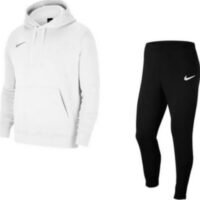 Jogging Polaire Homme Nike Blanc et Noir – Respirant – Multisport – Manches longues